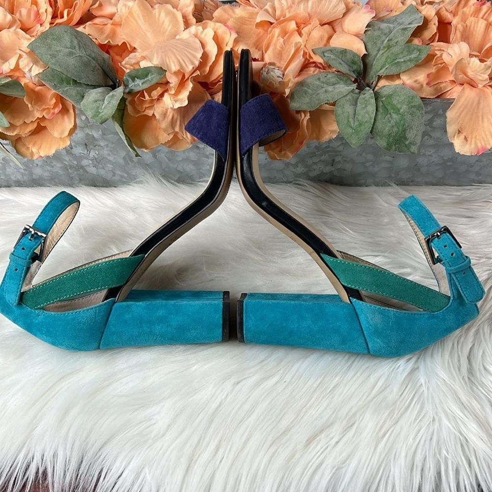 Botkier Gianna Colorblock Sandals Ultramarine Combo Size 9 - Picture 8 of 12